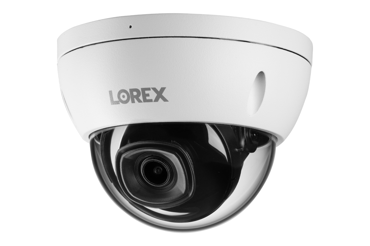 Lorex 4K IP Wired Dome Security Camera with Listen-In Audio and IK10 Vandal Proof Rating