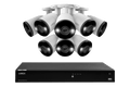 Lorex Fusion 4K (16 Camera Capable) 4TB Wired NVR System with 8 Bullet Cameras Featuring Smart Deterrence and Two-Way Talk