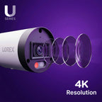 Lorex Connect U Series 4K 8-Channel Wired NVR System with U3 4K PoE Bullet Cameras - 2TB