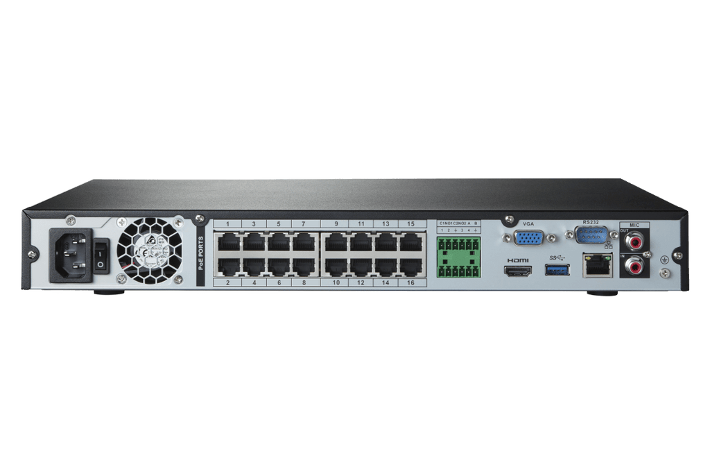 Lorex 4K (32 Camera Capable) 8TB Wired NVR System with 16 Nocturnal 3 Motorized Varifocal Lens Cameras and Two 4K 25x Pan-Tilt Zoom IP Cameras - Lorex Corporation