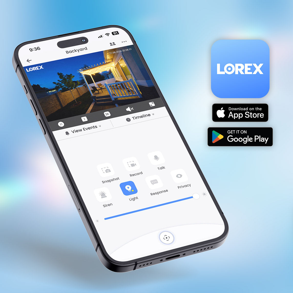 Lorex 2K Wi-Fi Smart Lightbulb Camera (Cloud-Enabled)