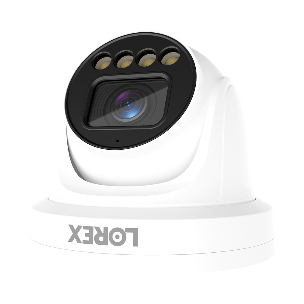 Lorex Connect X3 4K Motorized Varifocal PoE Turret Camera with Active Deterrence - Black/White