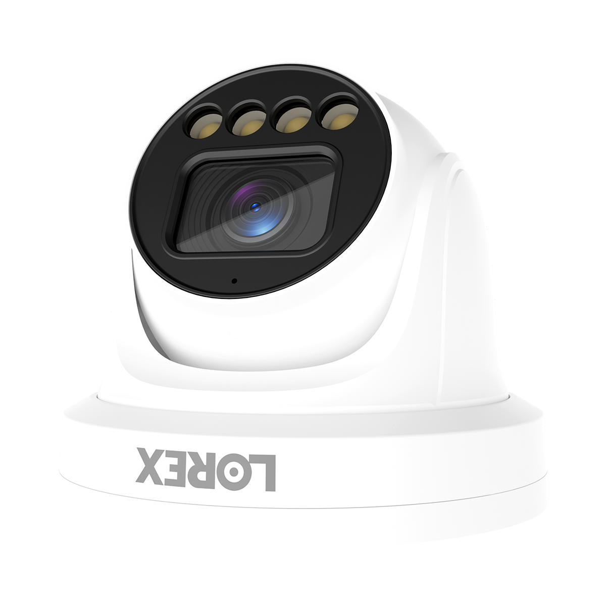 Lorex Connect X3 4K Motorized Varifocal PoE Turret Camera with Active Deterrence - Black/White
