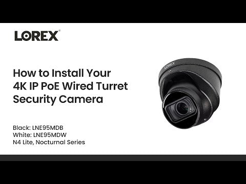 Nocturnal Series N4 Lite 4K IP Wired Turret Security Camera with Motorized Varifocal Lens, Real-Time 30FPS Recording
