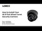 Nocturnal Series N4 Lite 4K IP Wired Turret Security Camera with Motorized Varifocal Lens, Real-Time 30FPS Recording