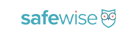 Safewise logo with an owl icon on a transparent background
