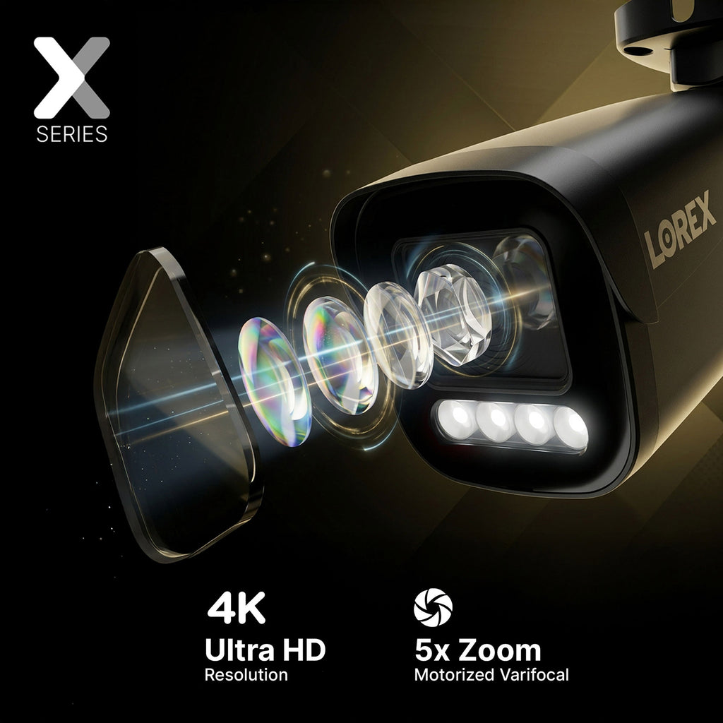 Lorex Connect X Series 4K 16-Channel Wired NVR System with X3 Bullet Security Cameras - 4TB