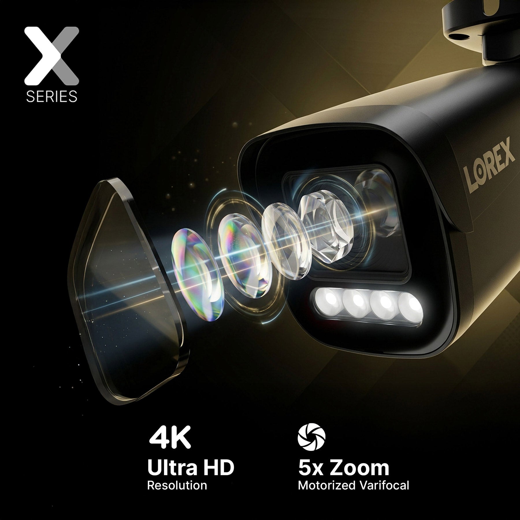 Lorex Connect X Series 4K 32-Channel Wired NVR System with X3 Bullet Security Cameras - 8TB