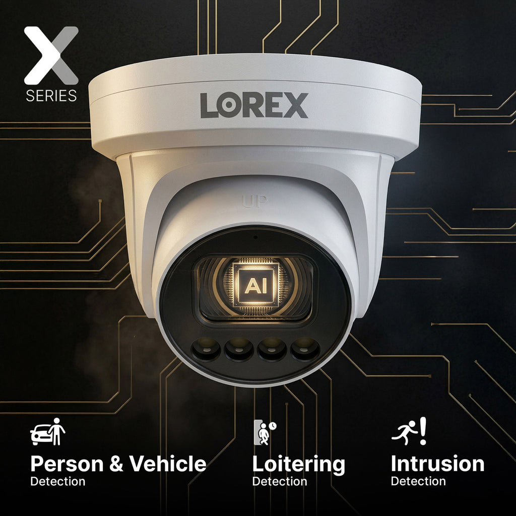 Lorex Connect X Series 4K 32-Channel Wired NVR System with X3 Turret Security Cameras - 8TB