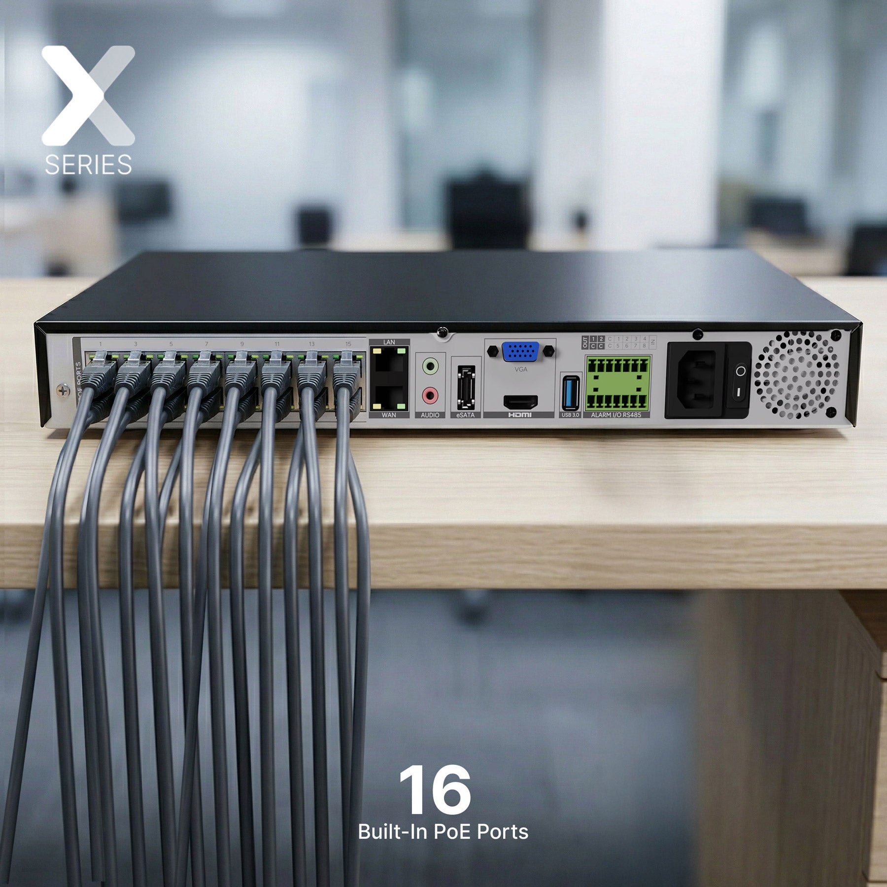 Lorex Connect X Series 4K 32-Channel Wired NVR System with X5 Bullet Security Cameras - 8TB