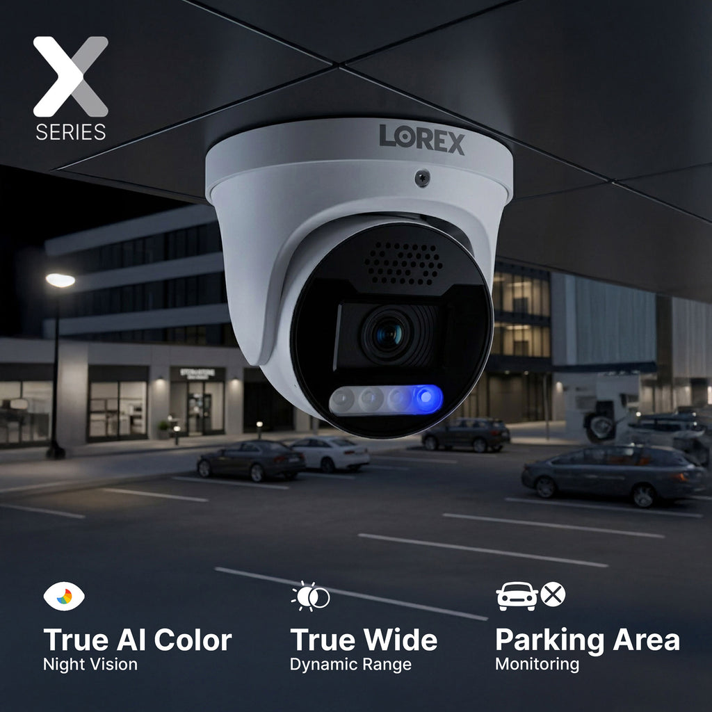 Lorex Connect X5 4K PoE Turret Camera with AI Color Night Vision
