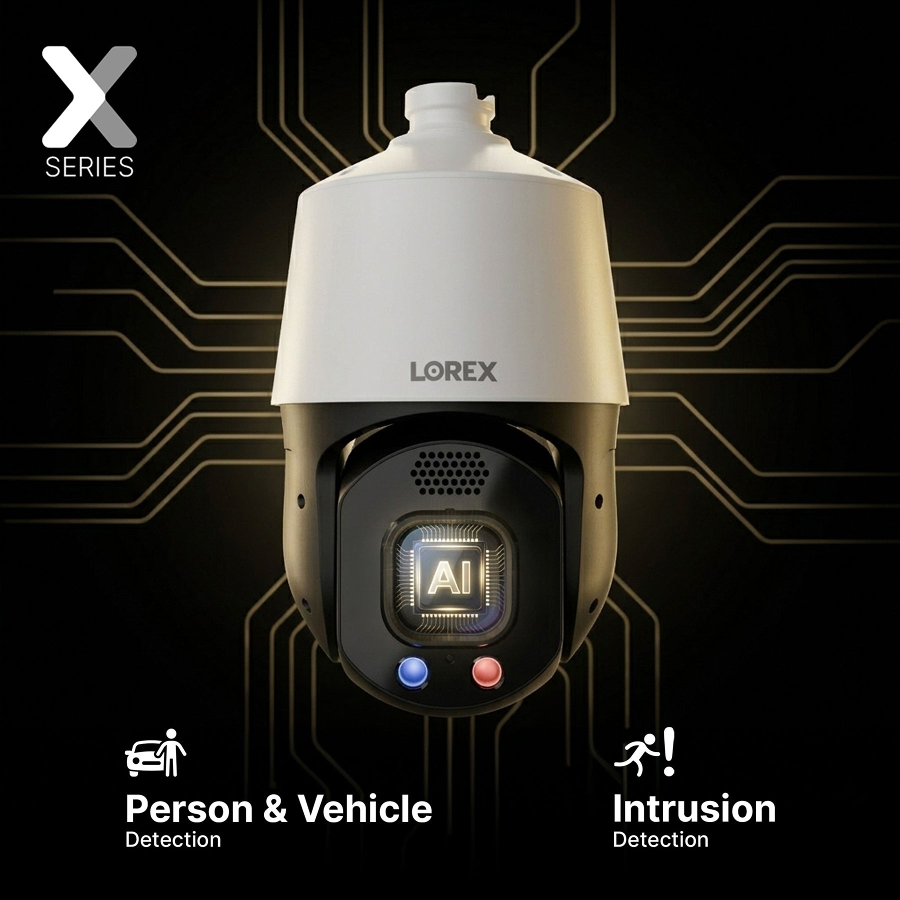 Lorex Connect X Series 4K PTZ PoE Camera with 30× Optical Zoom