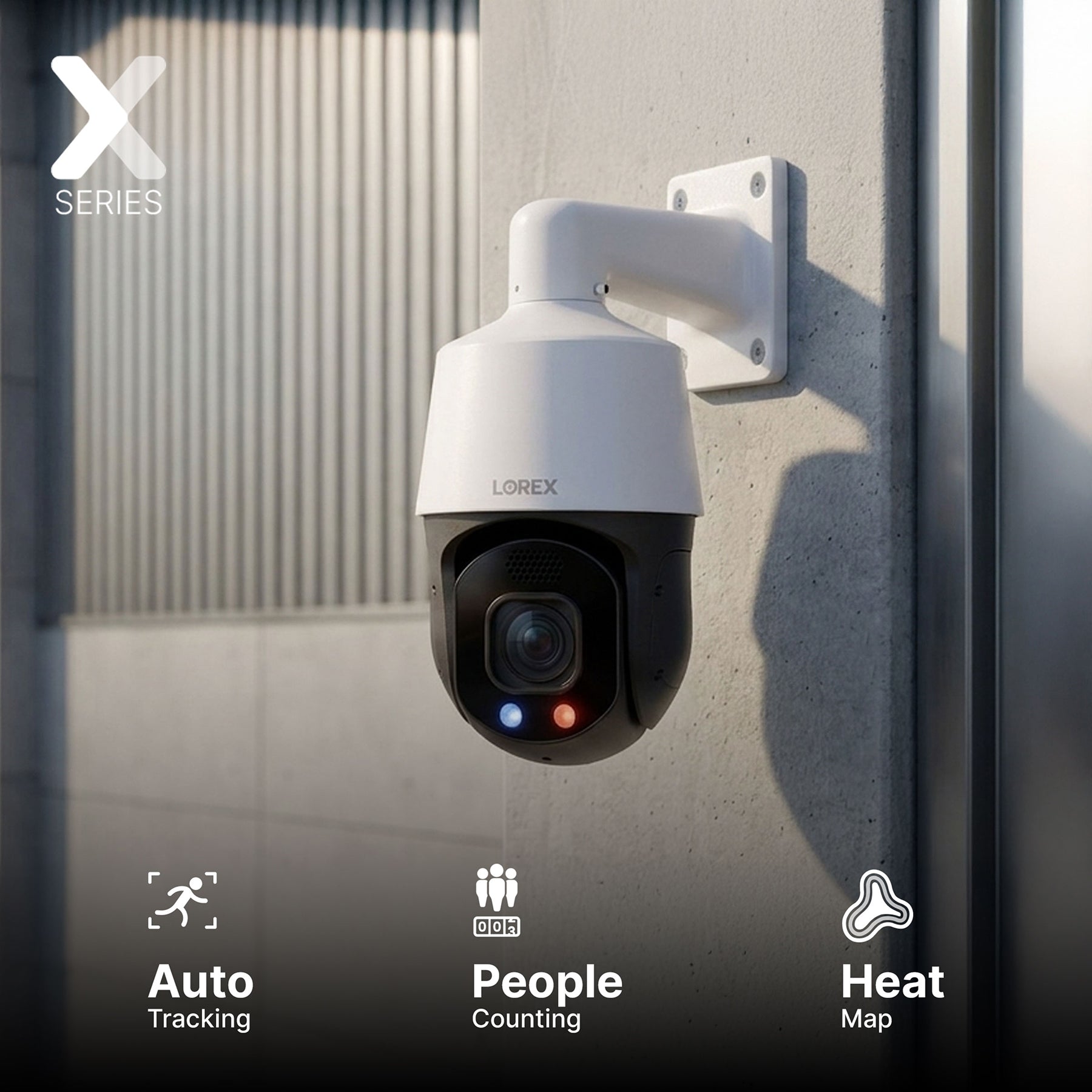 Lorex Connect X Series 4K PTZ PoE Camera with 30× Optical Zoom