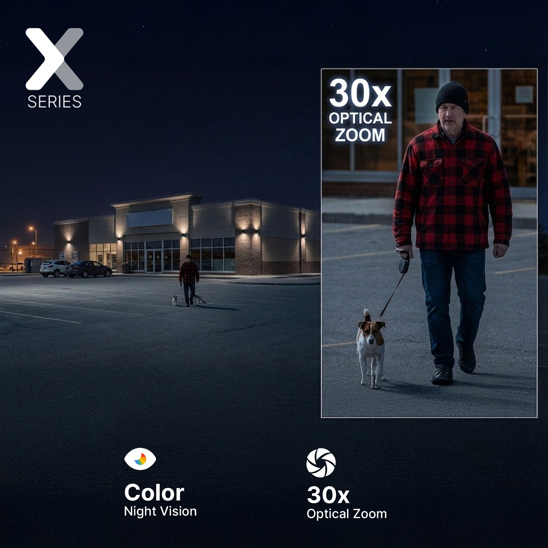 Lorex Connect X Series 4K PTZ PoE Camera with 30× Optical Zoom